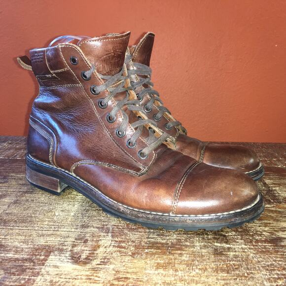 Wolverine 1000 Mile Montgomery Toe Cap Leather Boot Mens 8 Brown Lace Up W05311 - Picture 1 of 14
